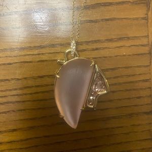 Alexis Bittar beautiful pale pink sparkling necklace